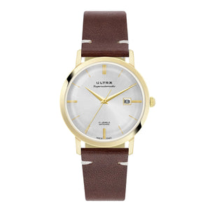 Ultra 1911 Superautomatic Cuir Spicy Gold automatic watch - front view