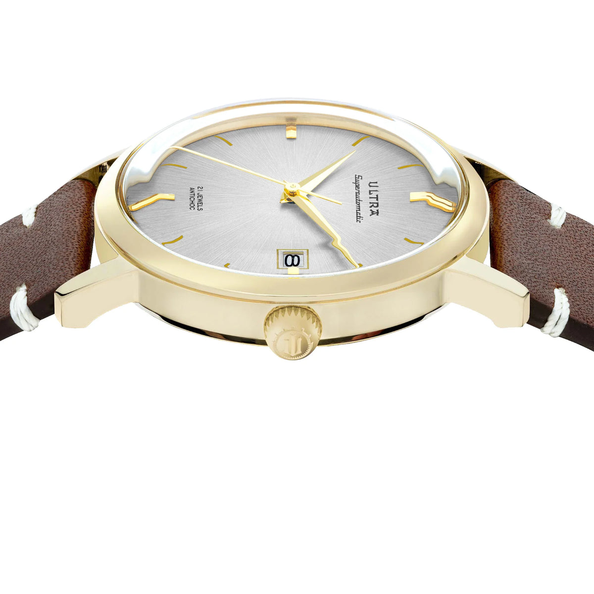 Ultra 1911 Superautomatic Cuir Spicy Gold automatic watch - side view