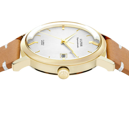 Ultra 1911 Superautomatic Cuir Silver Sunrise automatic watch - side view