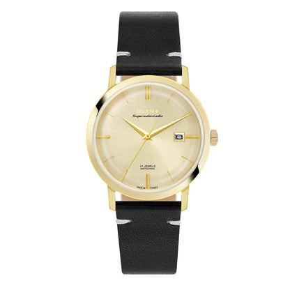 Ultra 1911 Superautomatic Cuir Black Sun automatic watch - front view