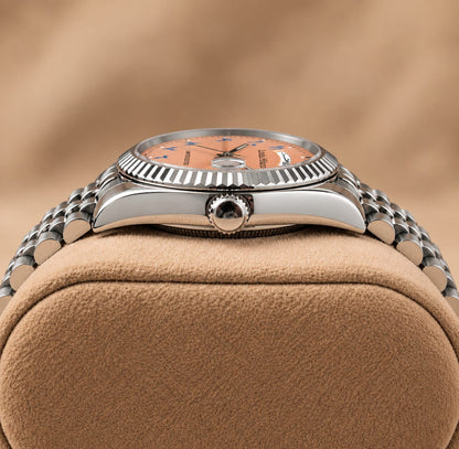 Louis Hilano Day-Date Watch – Salmon Arabic Dial