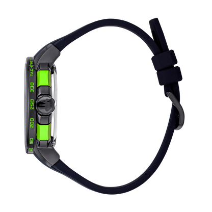 René Mouris Prowler 90123RM4 men's watch, black, green accents – front view